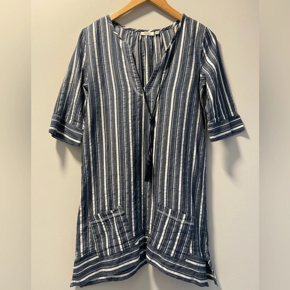 🚩Final Sale
 Dylan | Striped Cotton Tunic w/ Tassels